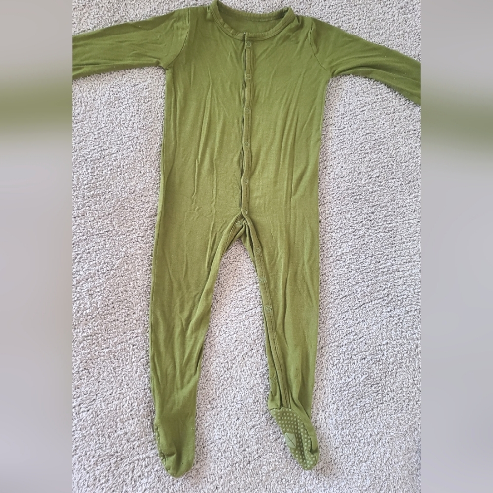 Kyte baby OLIVE  12-18m footie bamboo.